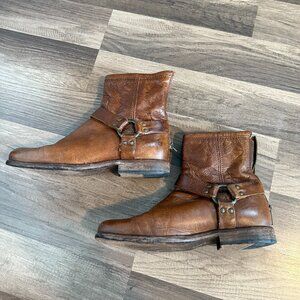 brown Frye ankle boots